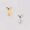 HALLOWEEN GHOST DOG ZERO PUMPKIN NOSE DANGLE CZ 316L SURGICAL STEEL THREADLESS PUSH-PIN LABRET SET